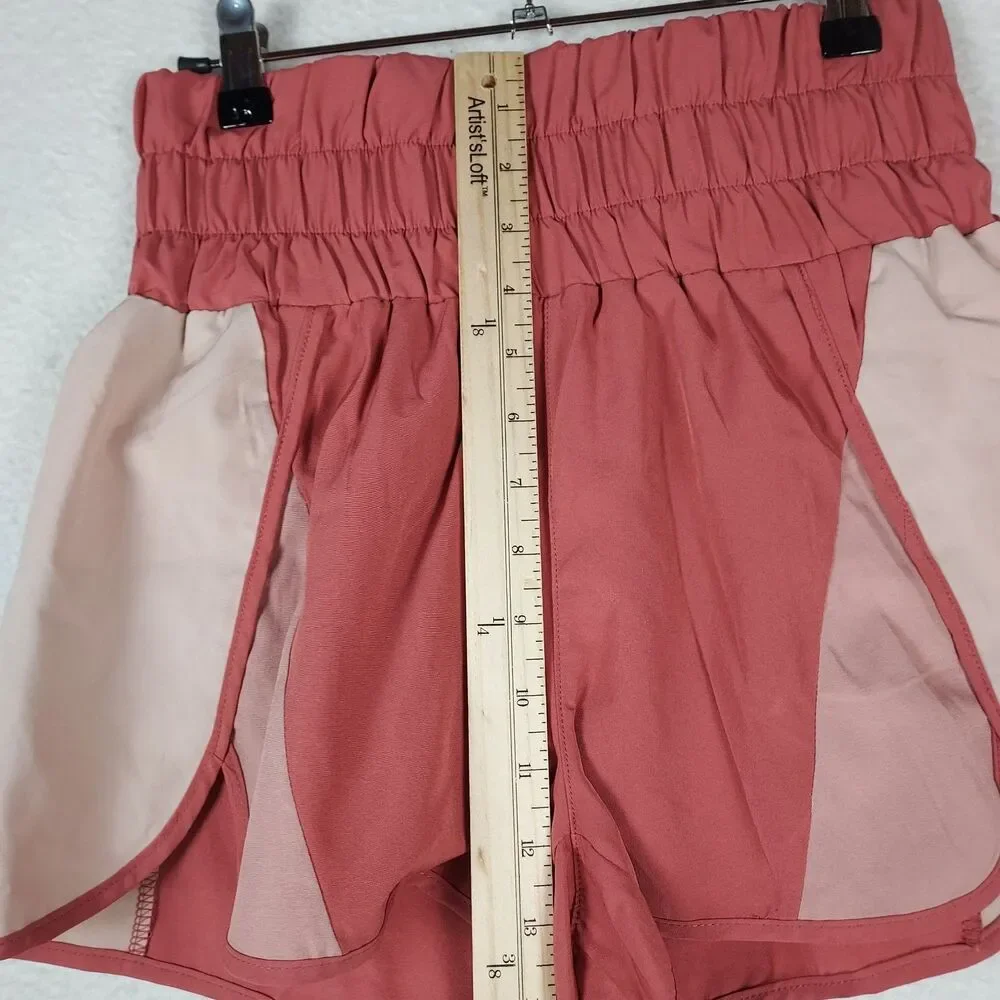 New In Running Shorts Womens Small Pink Elastic Waist Athletic Active
